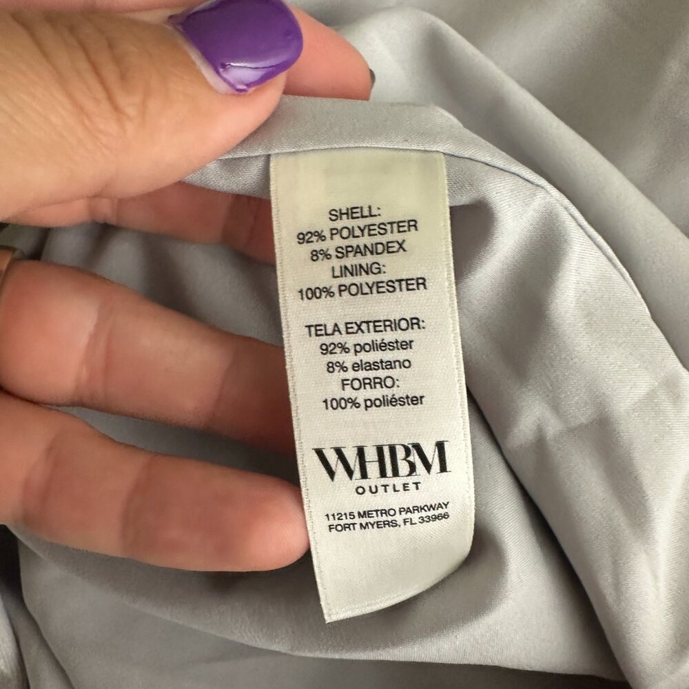 NWT White House Black Market Sleeveless Velvet Banded Top Moonlight XXS - Picture 4 of 7